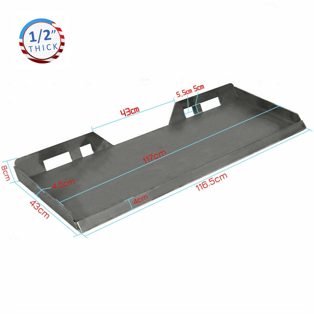 1/2"HD Skid Steer Mount Plate Quick Attachment & Conversion Adapter Latch Box