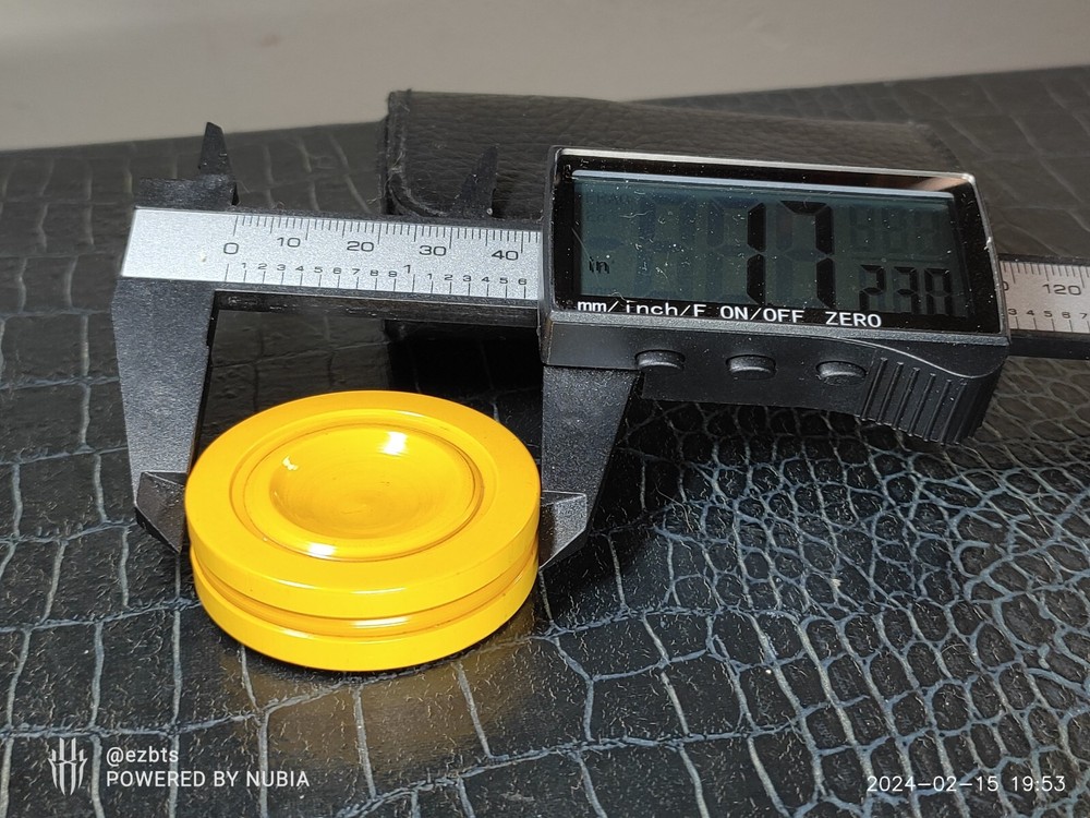 Catalin Bakelite Backgammon Chip Disc Turned Butterscotch Gold 1.72" Replacement