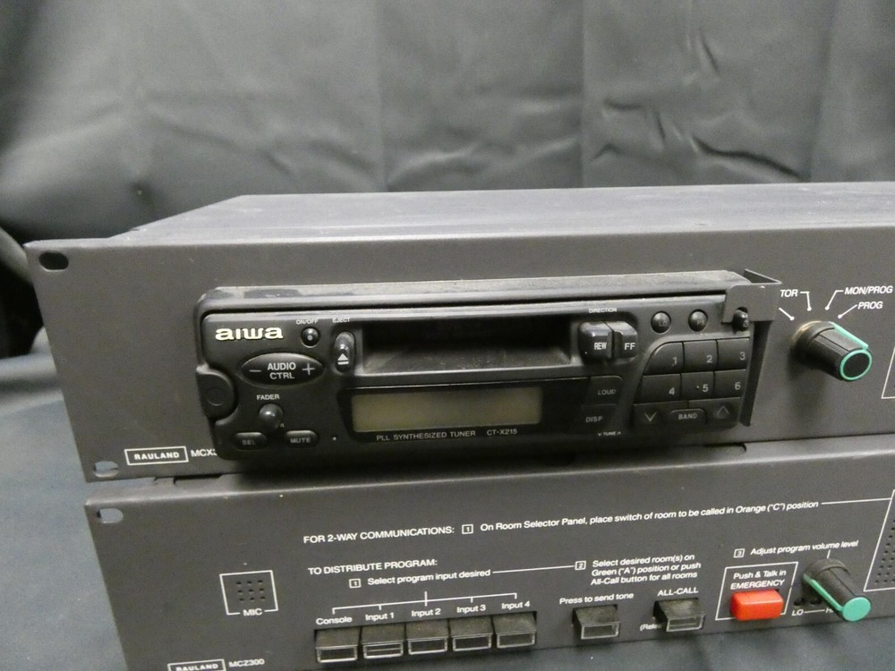 RAULAND MCZ300 Intercom/PA System - Control Unit, Casette Deck, Clock, 2 Amps