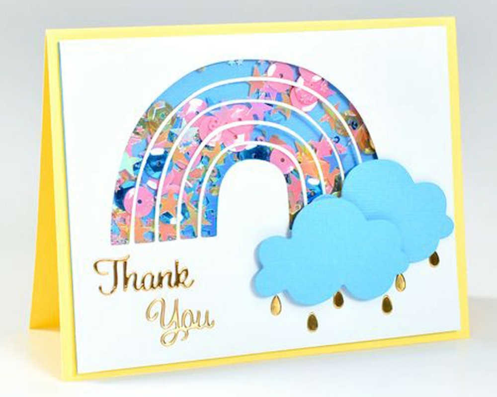 Sizzix Thinlits Rainbow 6pc set #665031 Retail $12.99 Retired!