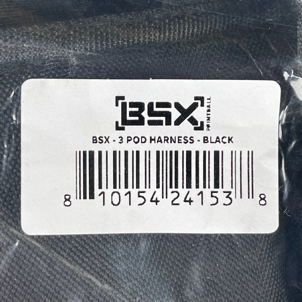 NEW BSX 3 Pod Paintball Harness - Black
