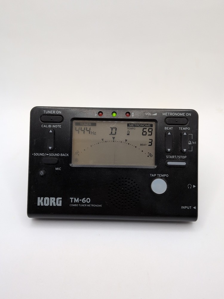 Korg TM-60 Tuner Metronome Combo Backlit Display