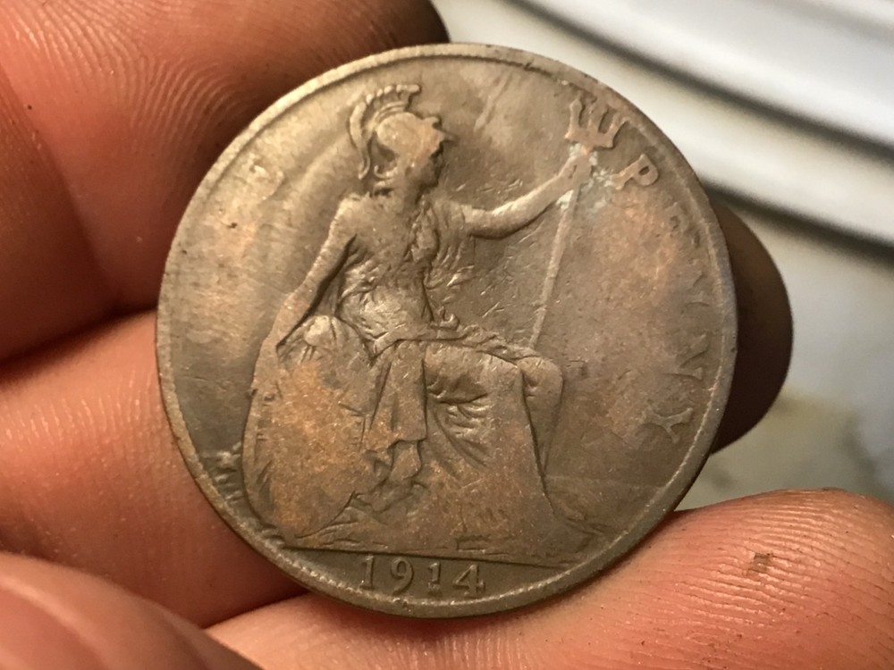 1914 Great Britain Large Penny, Large Cent PENNY, UK