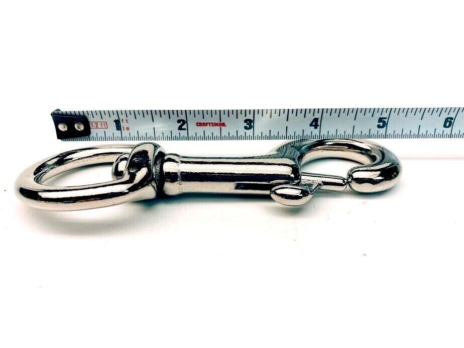 5" Swivel Eye Bolt Snap Hook, Nickel Finish