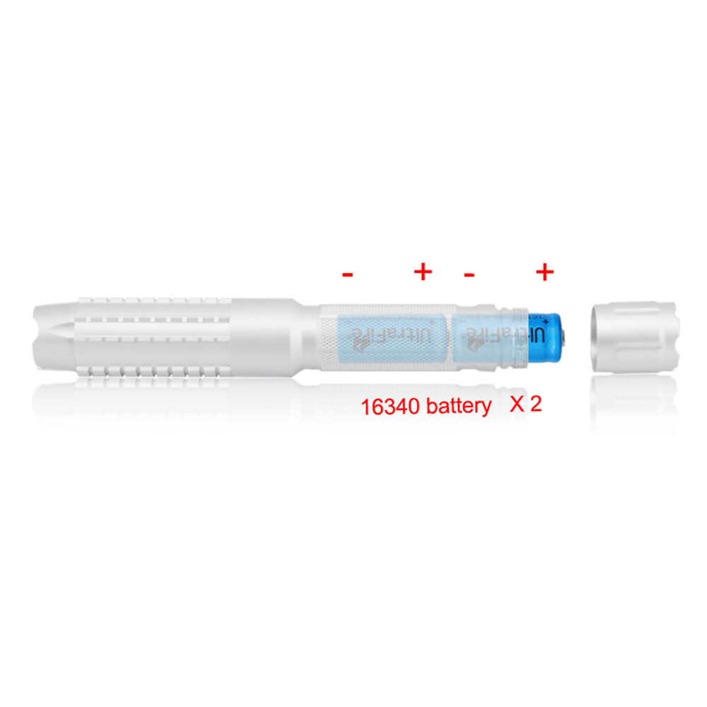 Adjustable Focus Blue Laser Pointer Visible Beam With Batteries & Charger