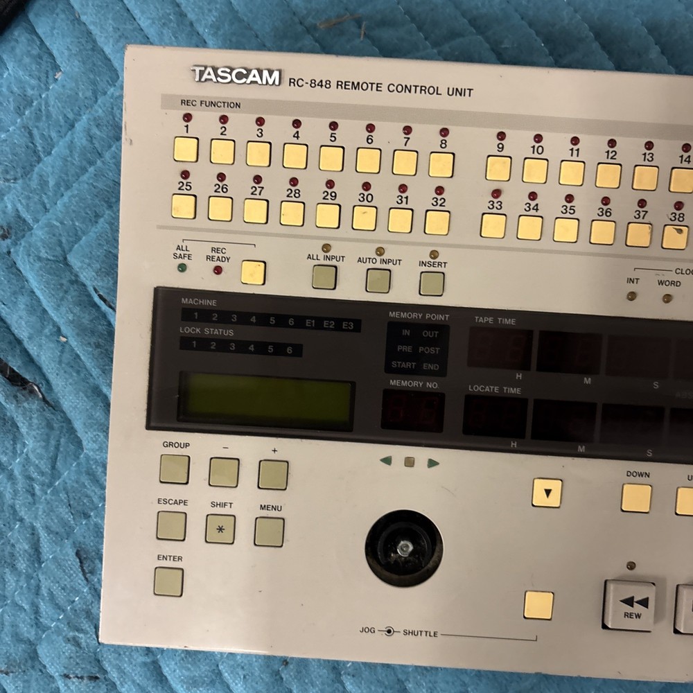 Tascam RC-848 Remote Control Unit NO CABLES UNTESTED AS IS CONDITION UNKNOWN