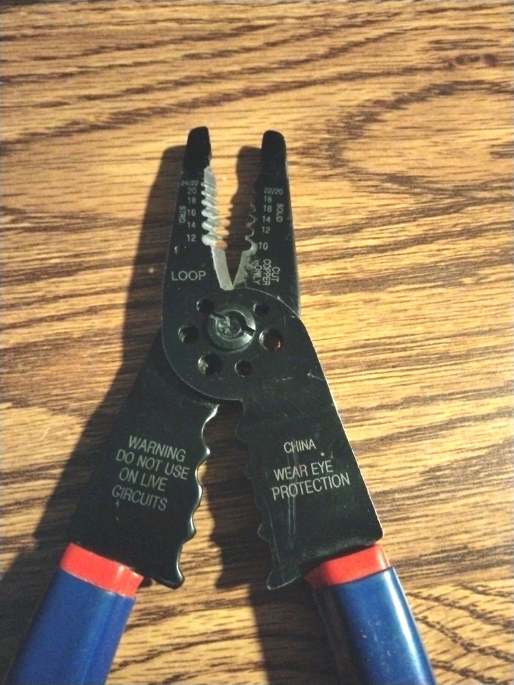 WORKPRO Blue Wire Stripper 8'' Wire Cutter