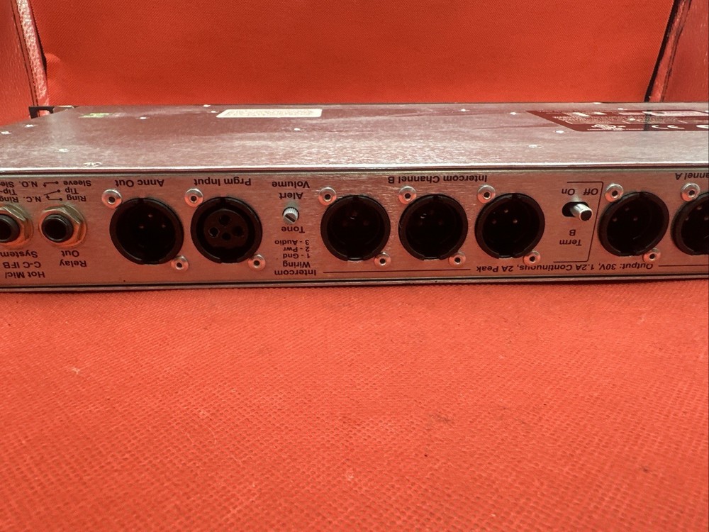 Clear-Com MS-702 Two-Channel Main Station (04-10) / Missing Button ,Check Photos