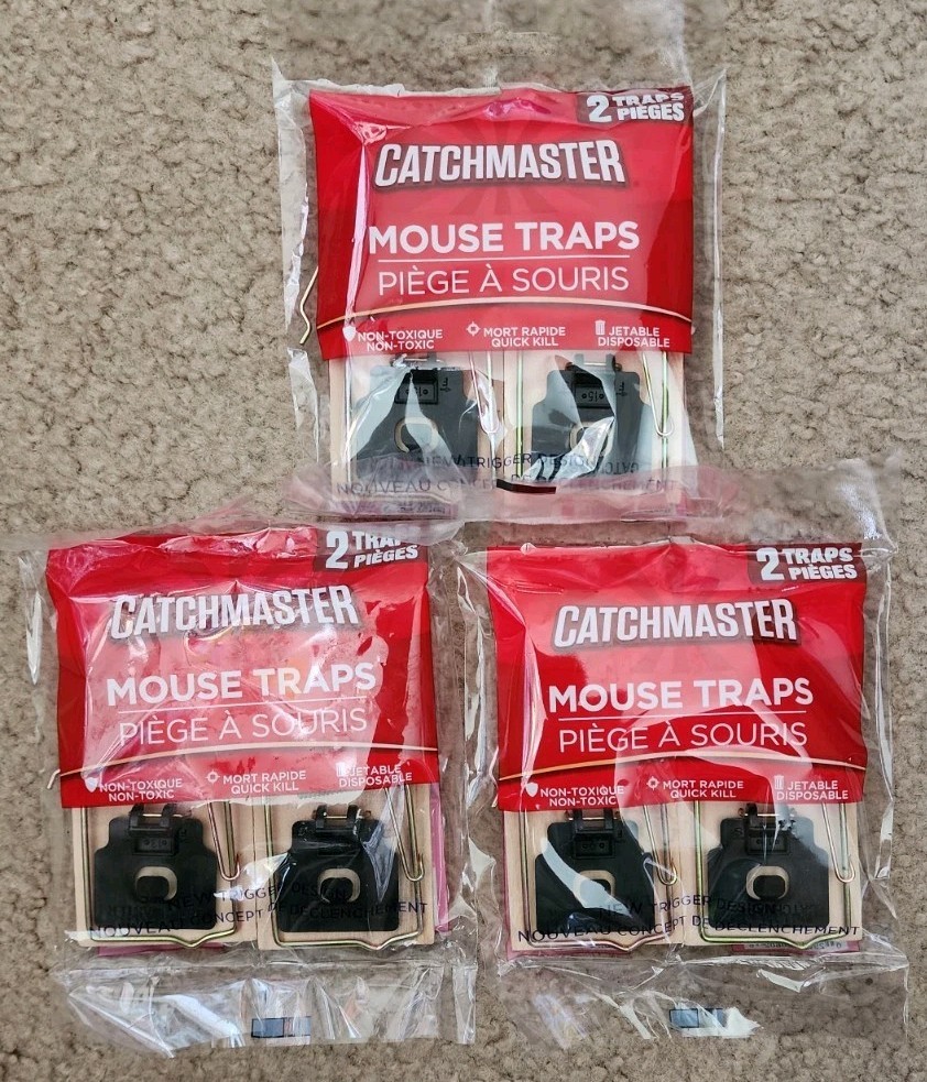 (3) Catchmaster Mouse Traps Non Toxic Quick Kill Tap
