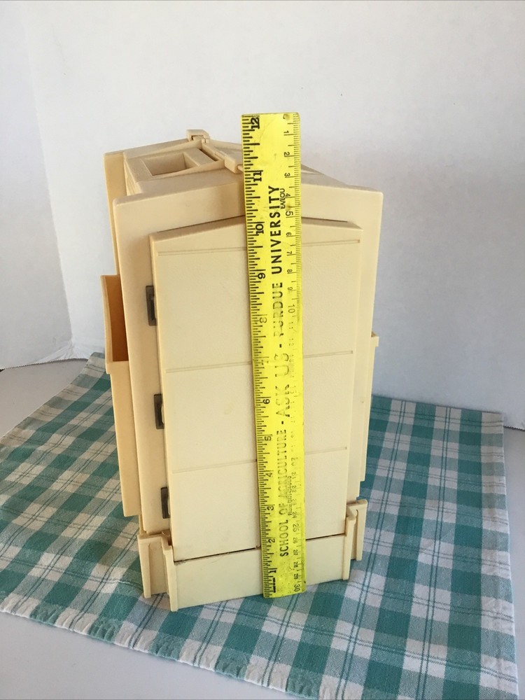 Vintage Sewing Box Caddy 1983 Folding 50 Spool Thread Bobbin Organizer EUC