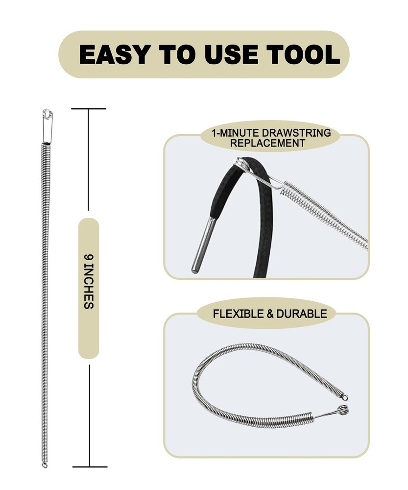 Serobela 55 Inch Drawstring Replacement Cords with Easy Threader Tool, Replac...