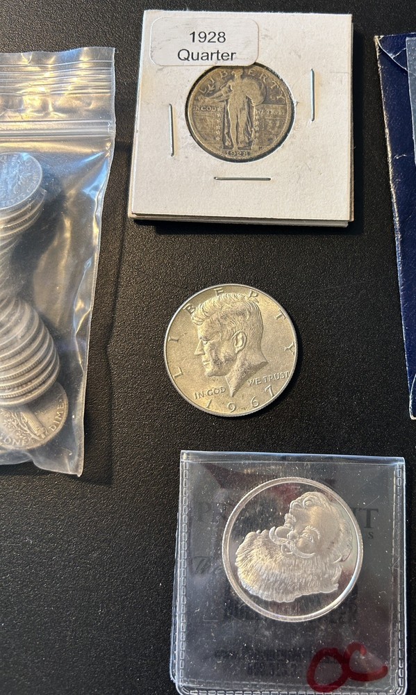 Junk silver & bullion 17 1/2 ozs