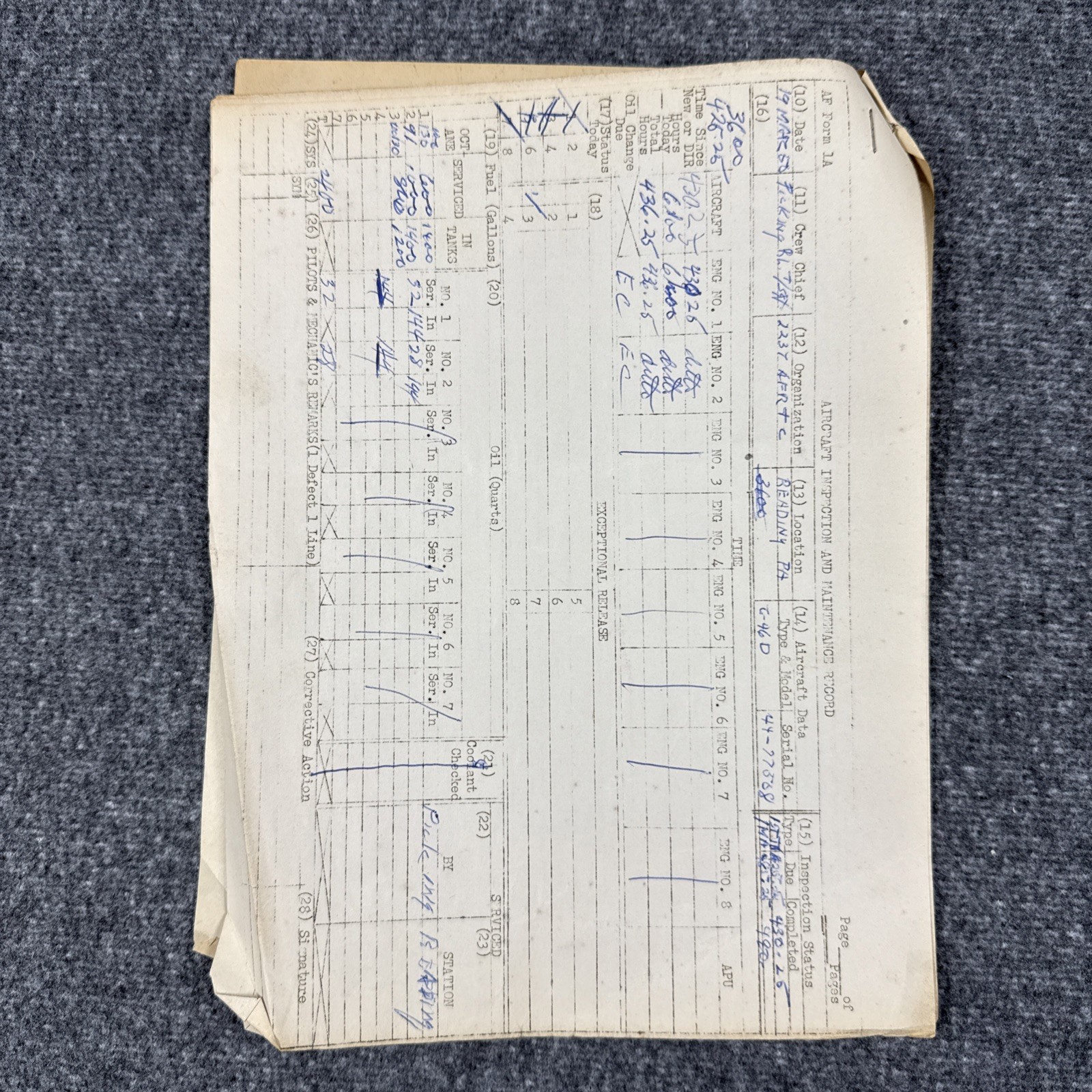 Rare 1945 A.A.F. Publications AN 01-25LA-2 Air Force Aircraft Maintenance Manual