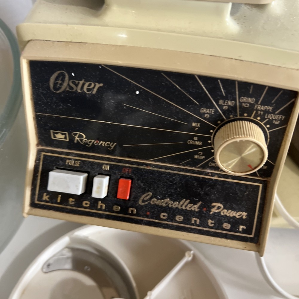 Vintage Oster Regency Kitchen Center Mixer Blender Processor w/ Attachments