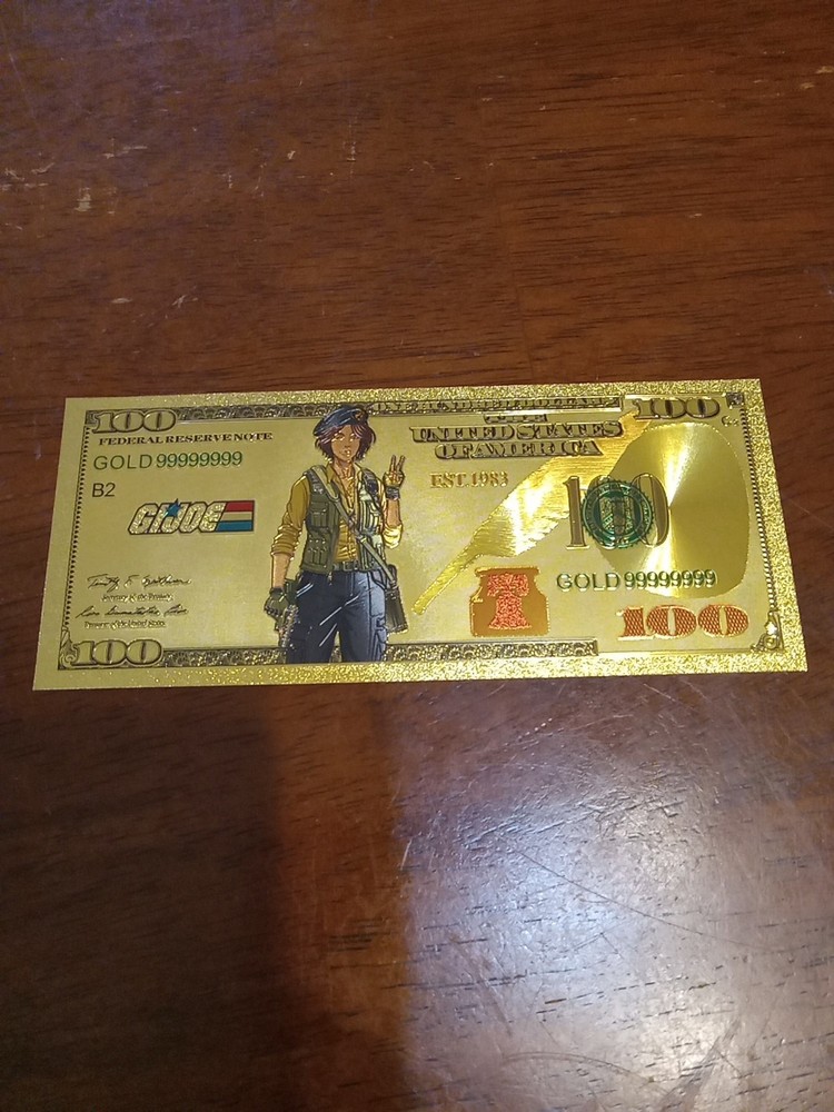 G.I. Joe 24k Gold Foil Note