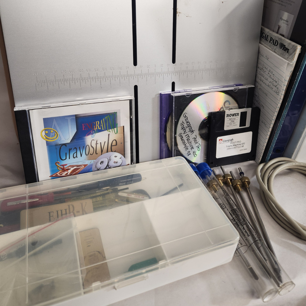 New Hermes Gravograph Trophy Master Engraving Machine IS400 Control GravoStyle98