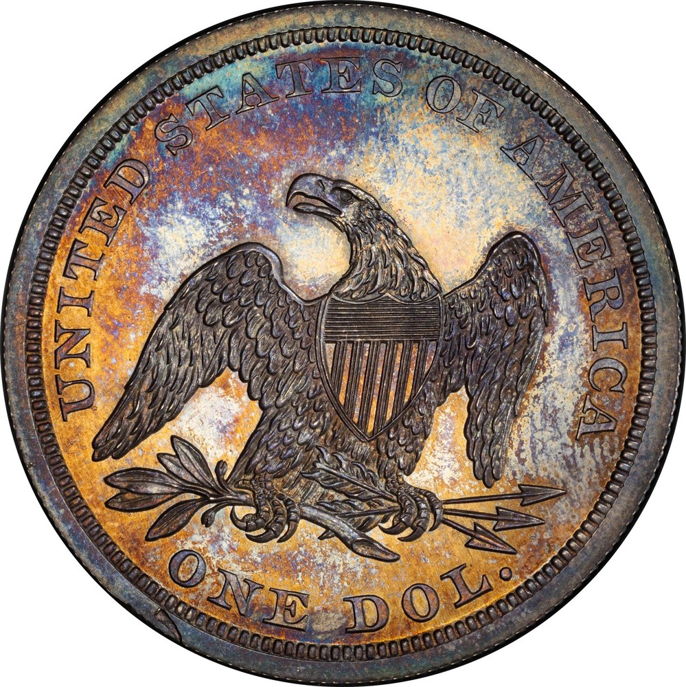 1846 LIBERTY SEATED S$1 PCGS PR 64+