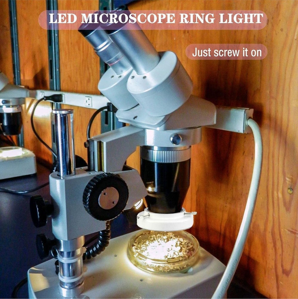 Microscope 144 Led Ring Light Adjustable Illuminator,Microscope Light Source ...