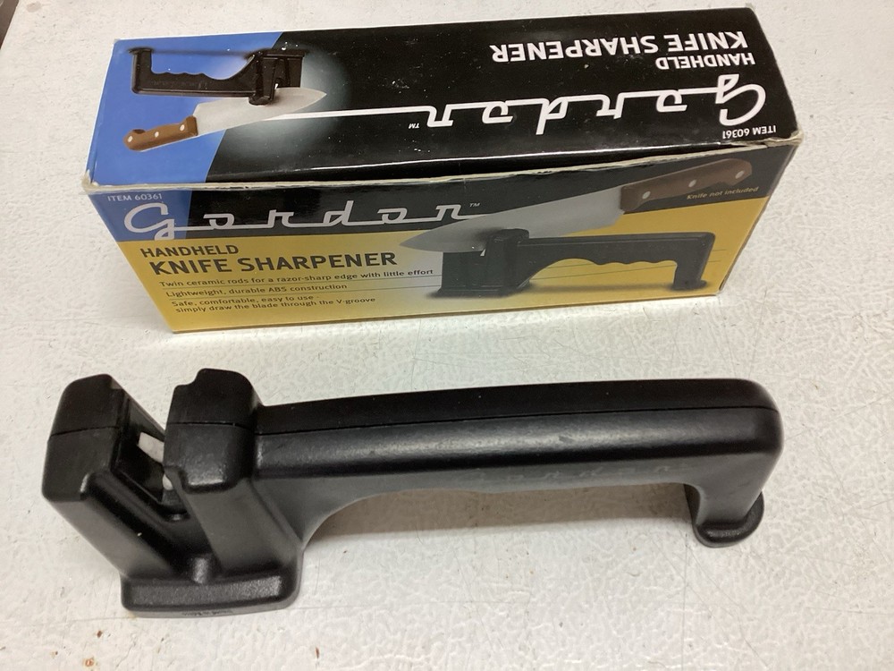 Gordon Ceramic Rod V-Groove Handheld Knife Sharpener with Box