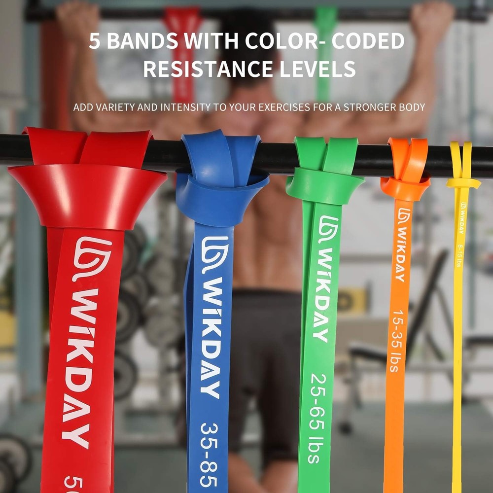 Resistance Bands, Pull Up Workout for Exercise, Thick Heavy Band Set with Door