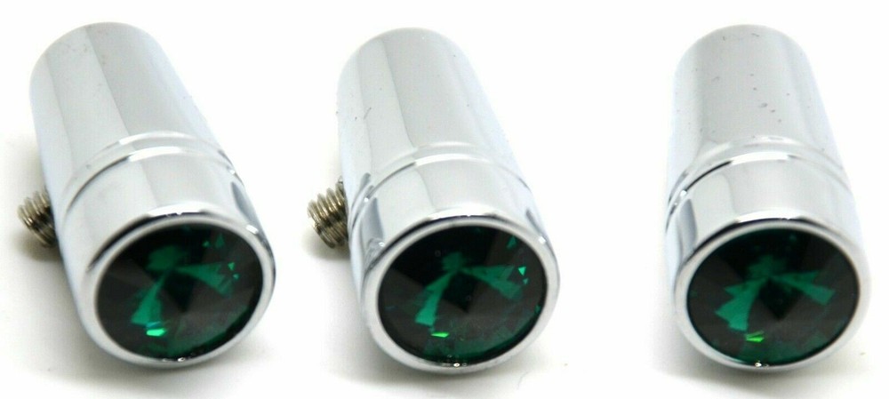 toggle switch extensions(3) mini green jewel chrome aluminum for Peterbilt