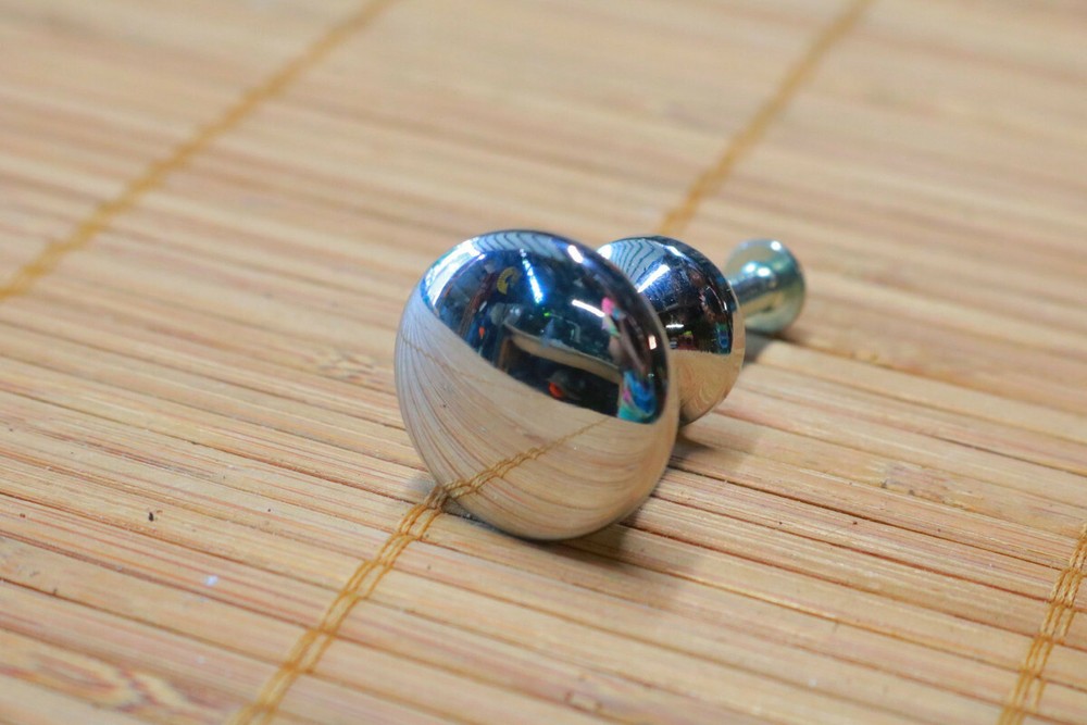 LOT of 40 Slender Chrome Knobs Drawer Pull Classic Simple elegant MG