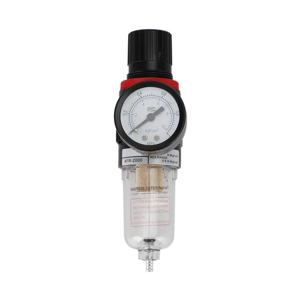 AFR2000 Air Filter Regulator 1/4" Compressor Water Separator Trap Gauge Kit