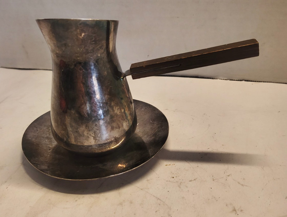 Vintage Silver Gorham Turkish Coffee Pot & Plate