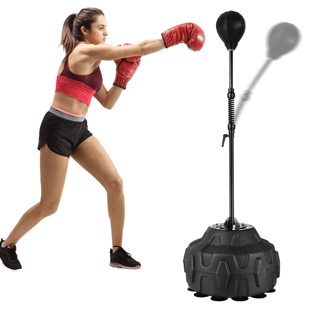 Punching Bag Freestanding Reflex Speed Boxing Bag Training Height Adjustable
