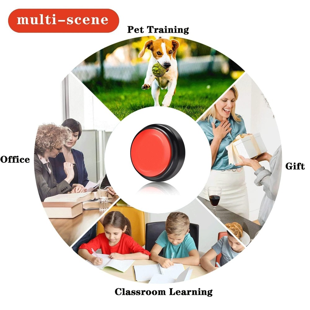 Recordable Button Voice Recording Button Dog Buttons for Communication Game B...