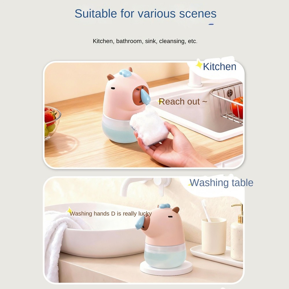Automatic Soap Dispenser for Kids Capybara Touchless Foaming Hand Soap Dispenser