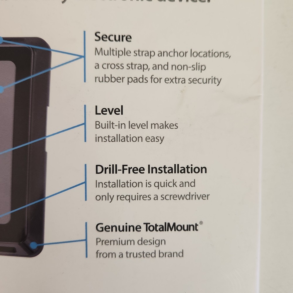 Total Mount Universal Strap Mount for Electronic Devices Tablet Built In Level