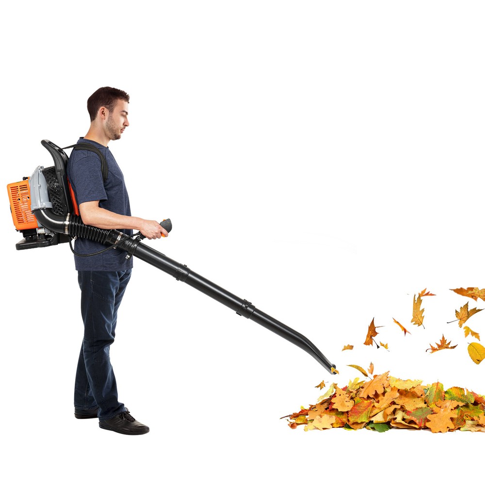 Commercial Backpack Gas Leaf Blower Manual Start 63cc Two-stroke Engine
