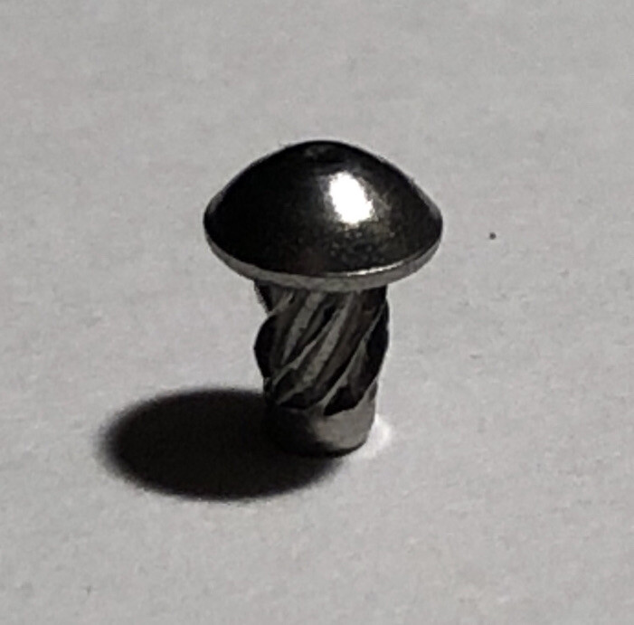 BICYCLE HEAD BADGE RIVETS Bicycle Headbadge Spiral Rivit Screw Rivets 10 Pcs.