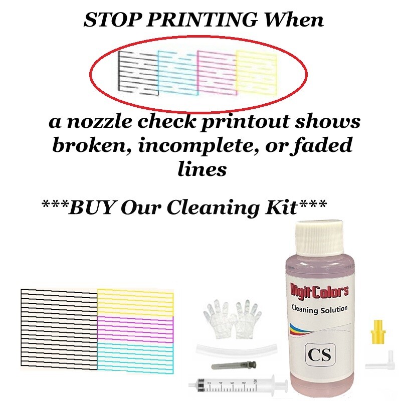 DC Unblock Printhead Nozzle for Canon EPSON Brother HP Printer Cleaning Fluid