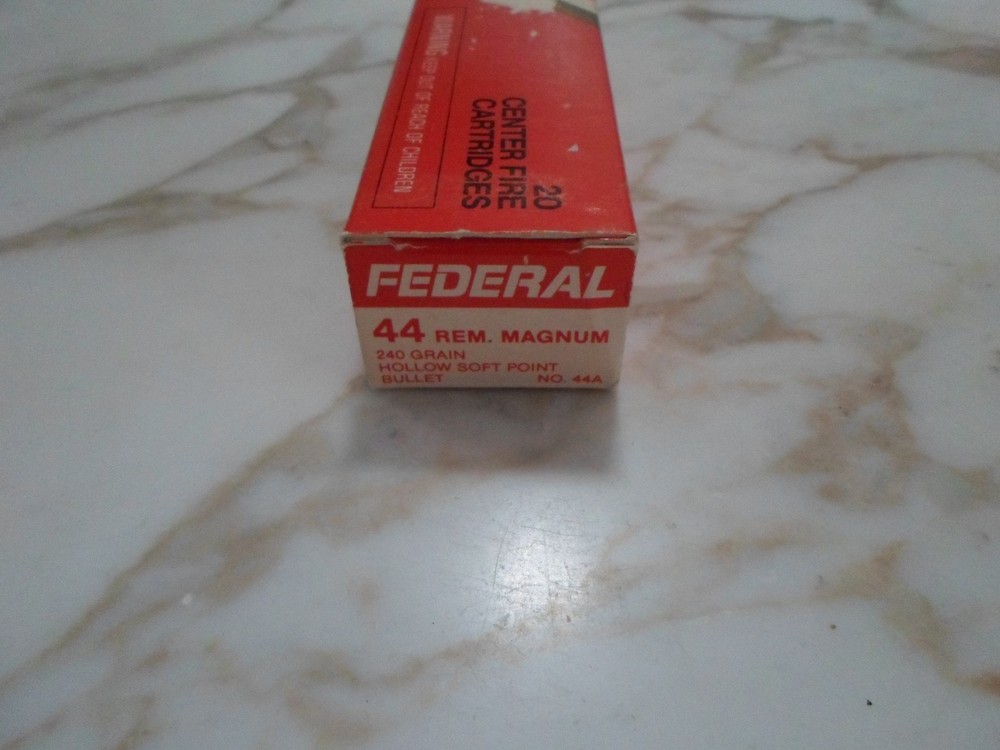 Federal 44Rem Mag 240 gr Hollow Soft Point Empty Box W/Insert