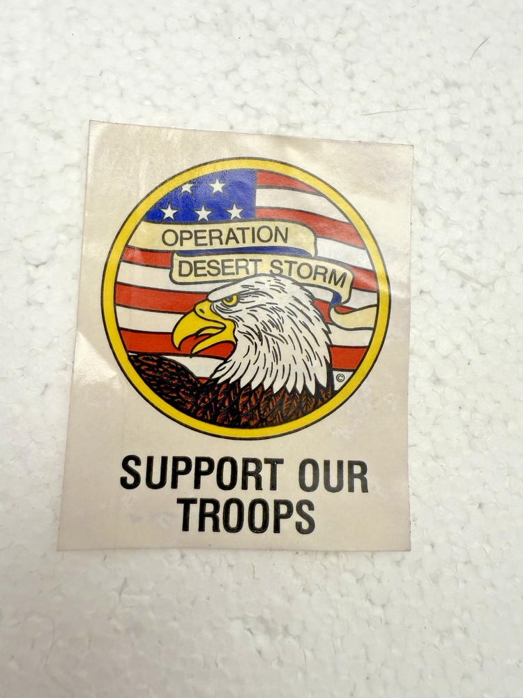 Operation Desert Storm Support Our Troops Eagle Vintage Decal Sticker 2.5"