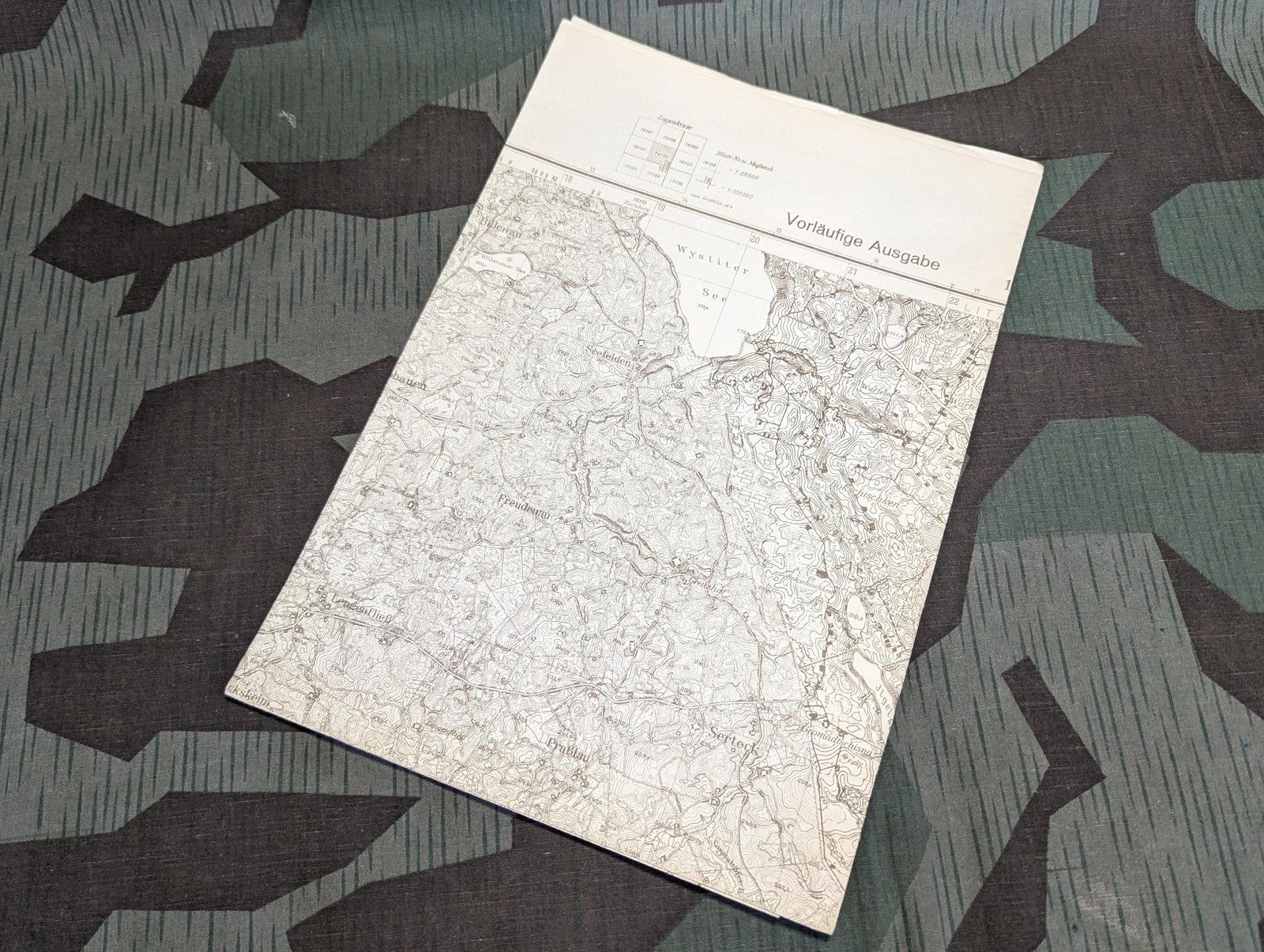 WWII German Wehrkirchen Wehrmacht Map 1942 Army Military Original Vintage 1940s