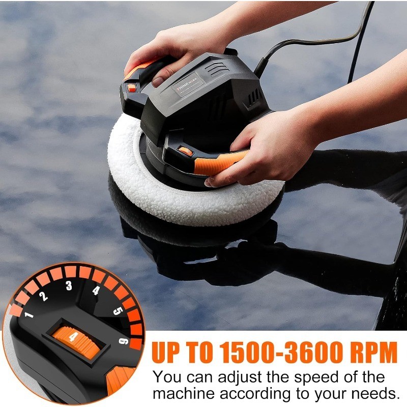 THINKWORK Buffer Polisher,10 Inch Car Polisher Sets with 4 Buffing