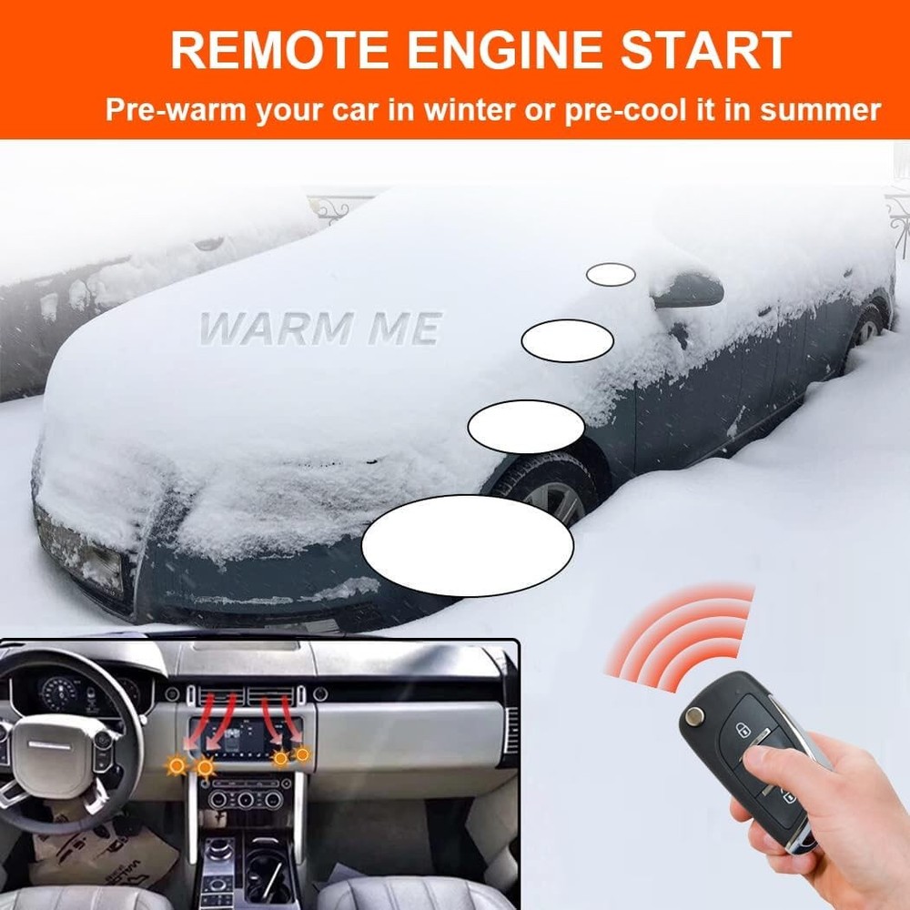 BANVIE Car Keyless Entry Security + Remote Engine Start + Push Start Kit