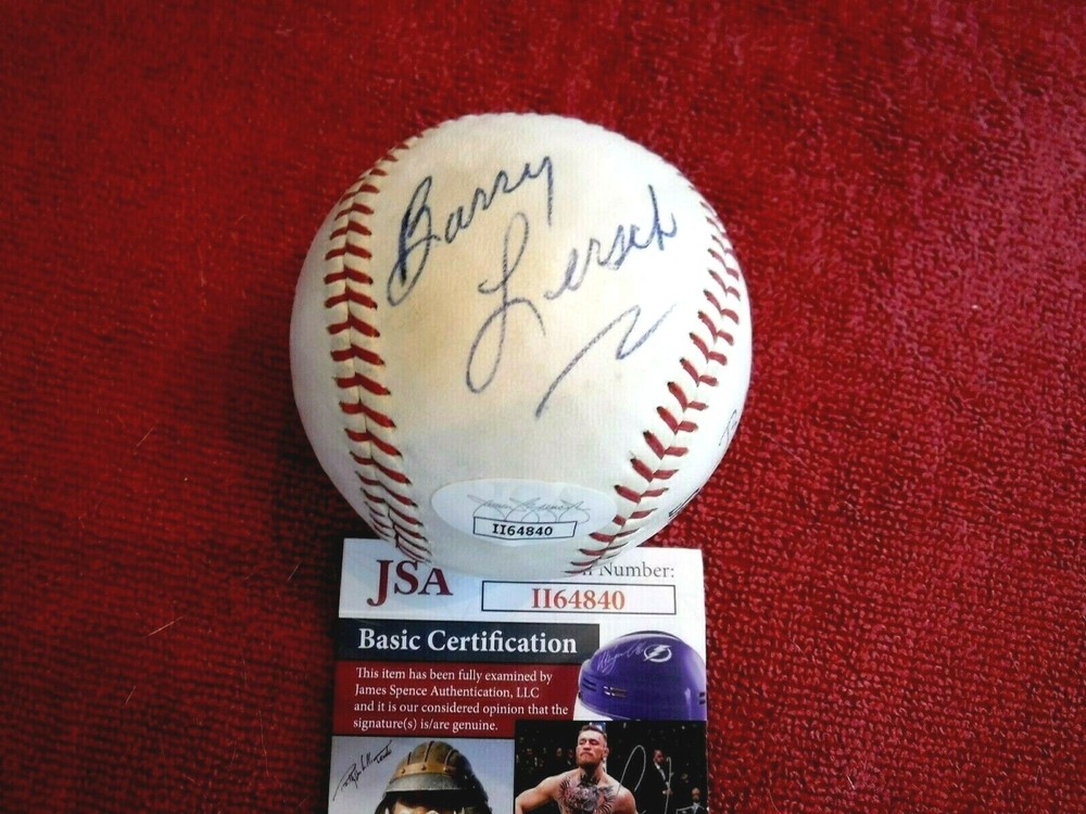 BARRY LERSCH Signed (side Panel) Spalding Baseball -JSA Authenticated #II64840