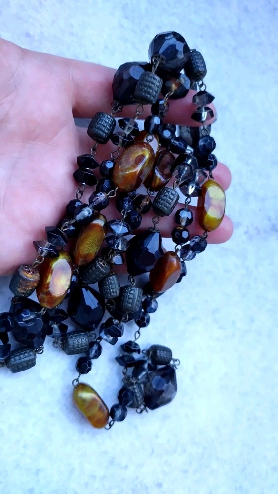Long vintage plastic necklace
