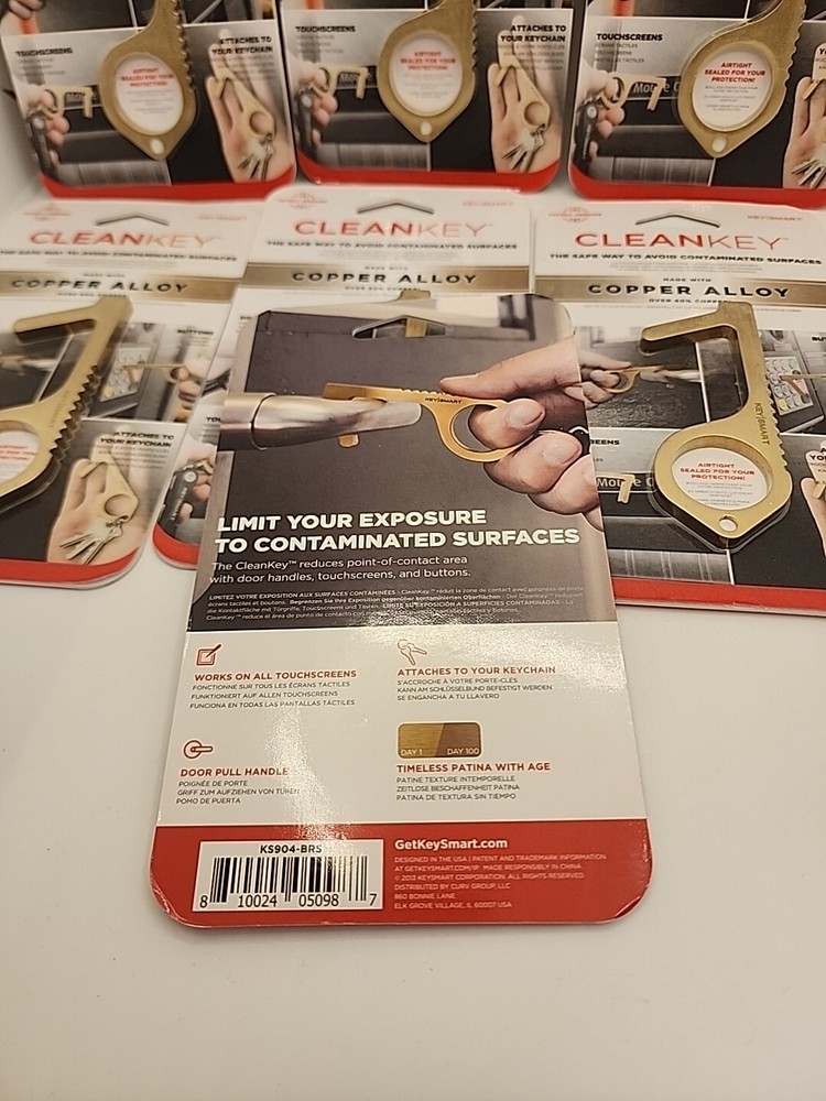7 each NEW CLEANKEY Key|Smart Opens Doors Push Buttons Touchscreens No Germs