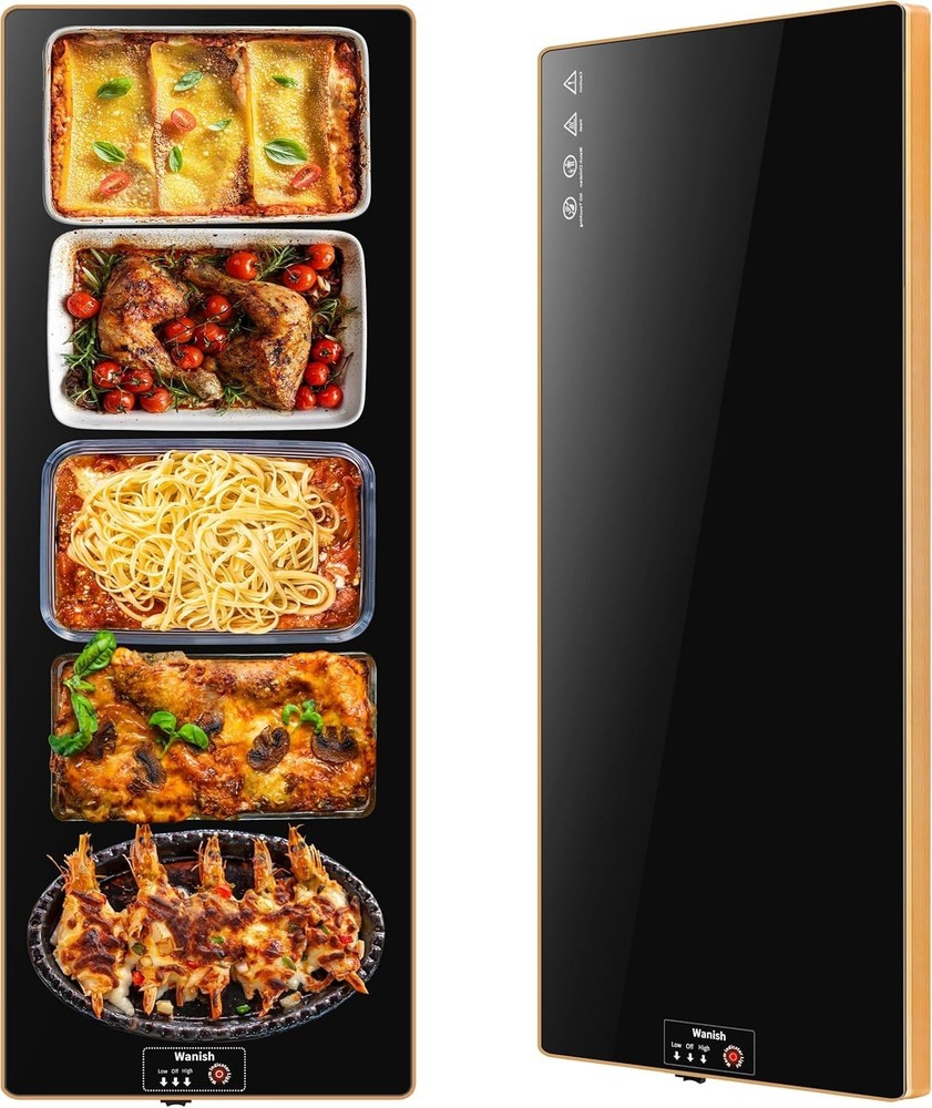 Versatile Electric Warming Tray 40”x12” - Two Temperature Modes & Stylish