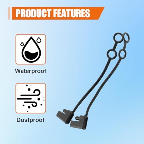 2 Pin Plug Replacement Weather Cap, Waterproof & Dust-Proof SAE Cable 15PCS