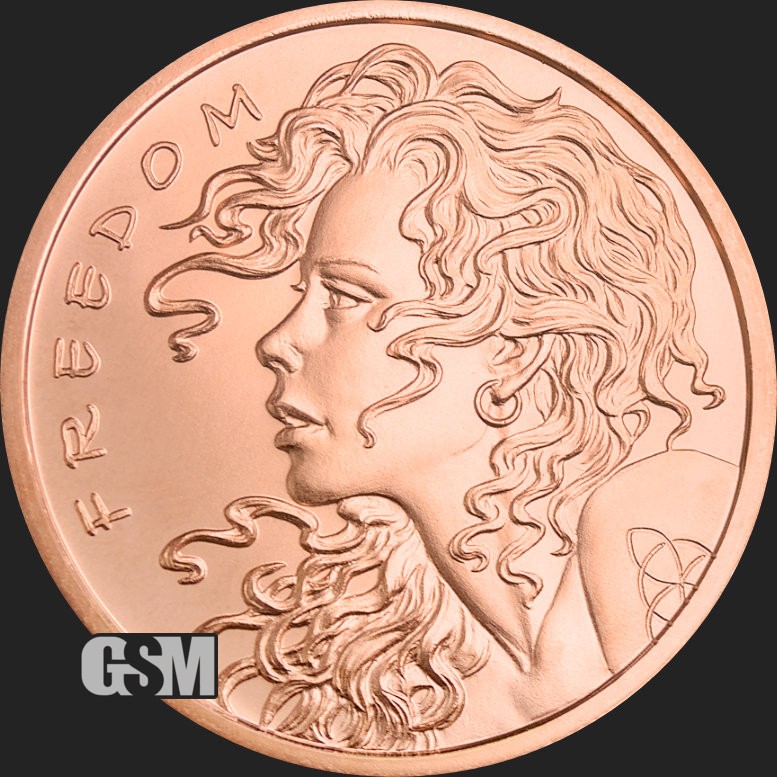 1 Oz. Solid .999 Fine Copper Round - Freedom 2026 - Golden State Mint