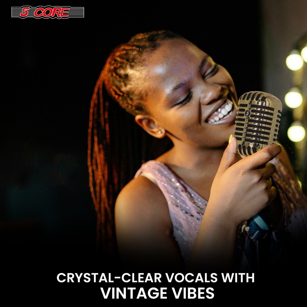 5Core Vintage Microphone Classic Dynamic Professional XLR Studio Retro Style Mic