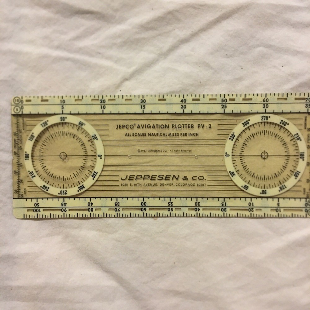 JEPPESEN IFR ENROUTE PLOTTER model # PV-2 a562