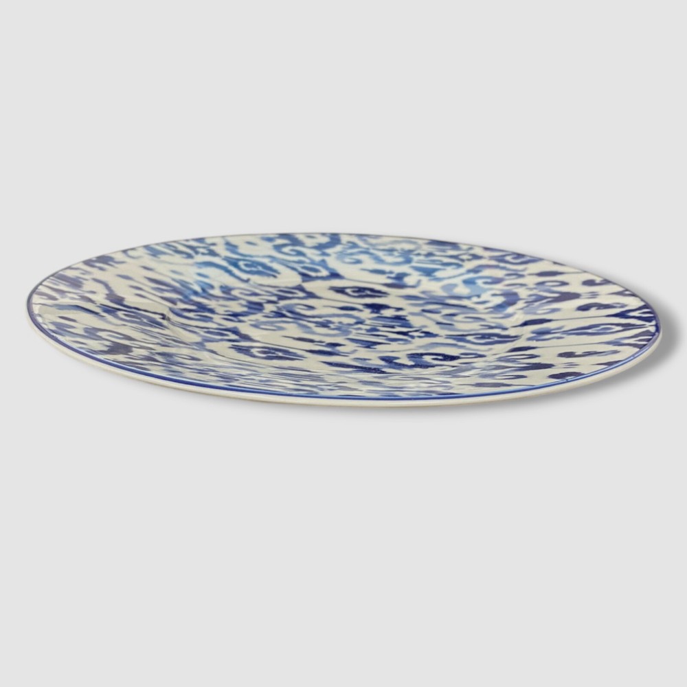 Neiman Marcus 12-Piece Haryana Blue Rim Dinnerware