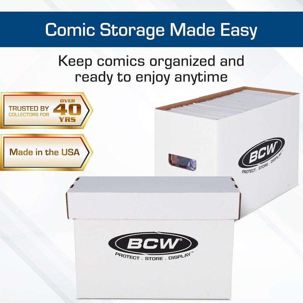 BCW Short Comic Storage Box 10 Pack Durable 200 lb